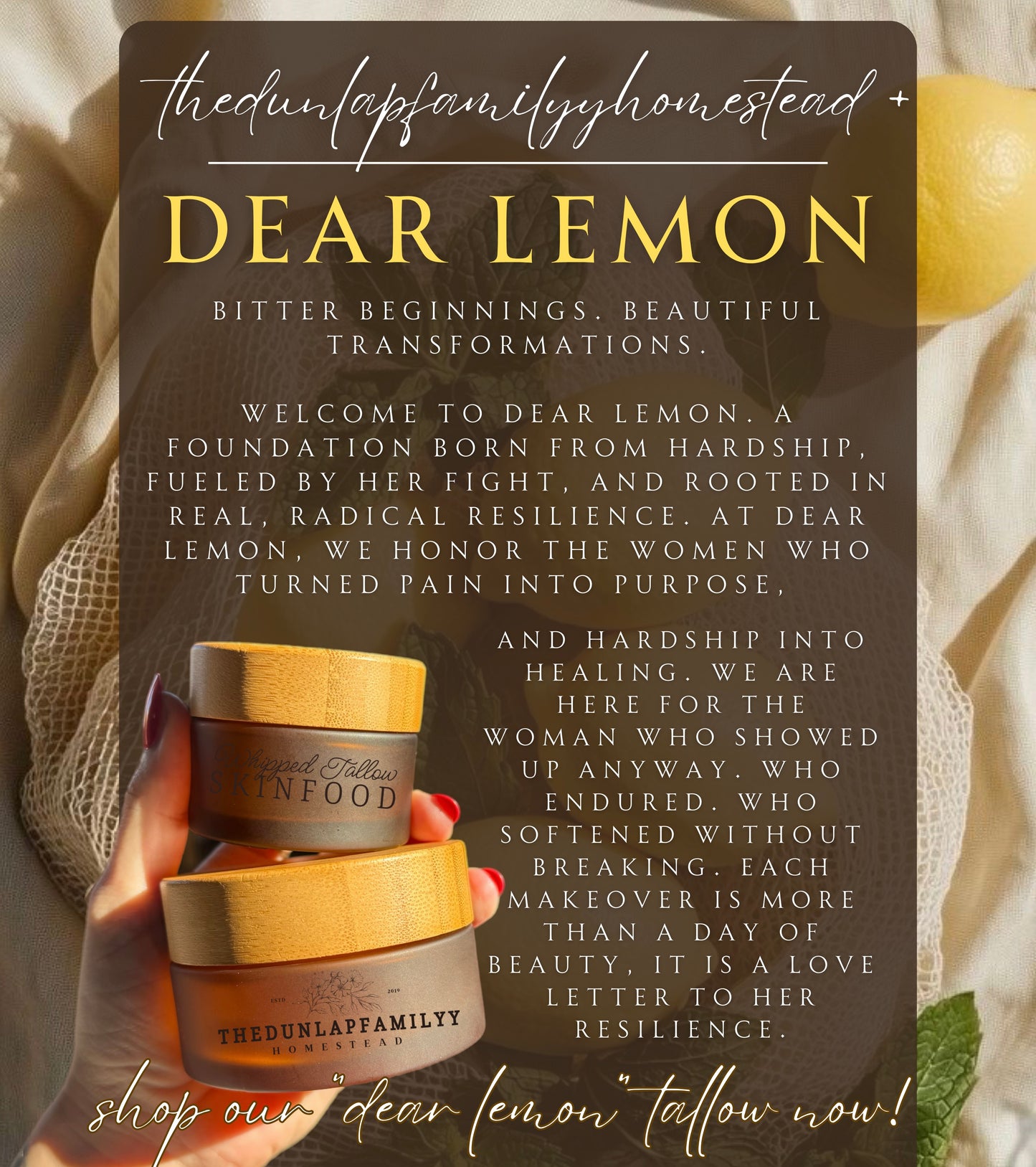 “dear lemon” tallow